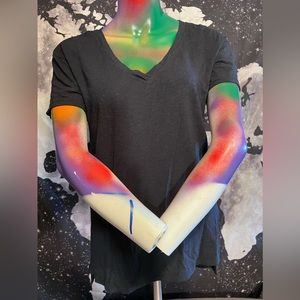 American eagle high low side seam black tshirt extra small xsmall EUC